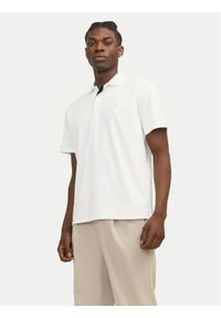 Jack & Jones - Jack&Jones Polo Crodney 12251180 Biały Regular Fit. Typ kołnierza: polo. Kolor: biały. Materiał: syntetyk, bawełna