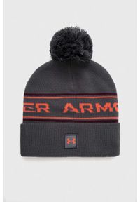 Under Armour czapka kolor szary z cienkiej dzianiny. Kolor: szary. Materiał: dzianina