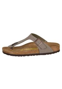Klapki damskie Birkenstock Gizeh Stone Birkoflor. Kolor: żółty. Materiał: materiał, syntetyk