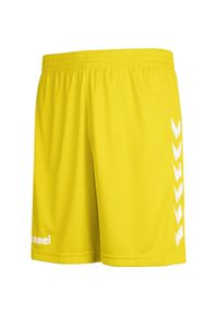Spodenki sportowe dziecięce Hummel Core Kids Poly Shorts. Kolor: żółty. Styl: sportowy