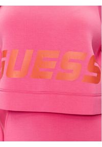 Guess Bluza V3YQ02 K7UW2 Różowy Oversize. Kolor: różowy. Materiał: wiskoza