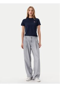 Tommy Jeans T-Shirt DW0DW20153 Granatowy Regular Fit. Kolor: niebieski. Materiał: bawełna