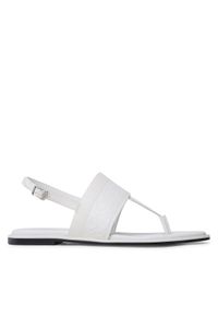 Calvin Klein Sandały Almond Tp Sandal HW0HW01536 Écru. Materiał: skóra
