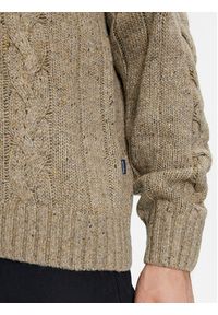 Jack & Jones - Jack&Jones Sweter 12247818 Beżowy Regular Fit. Kolor: beżowy. Materiał: syntetyk