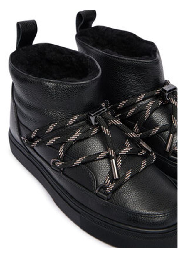 Inuikii Śniegowce Full Leather Gloss 1001.001.0371 Czarny. Kolor: czarny. Materiał: skóra