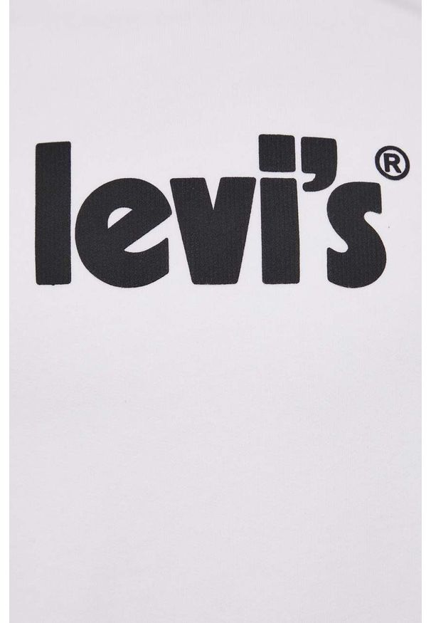Levi's® - Levi's - Bluza bawełniana. Okazja: na spotkanie biznesowe. Kolor: biały. Materiał: bawełna. Wzór: nadruk. Styl: biznesowy
