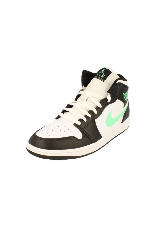 Nike - Buty sportowe męskie Air Jordan 1 Mid Green Glow Białe - DQ8426-103 42.5. Kolor: biały. Model: Nike Air Jordan. Sport: bieganie