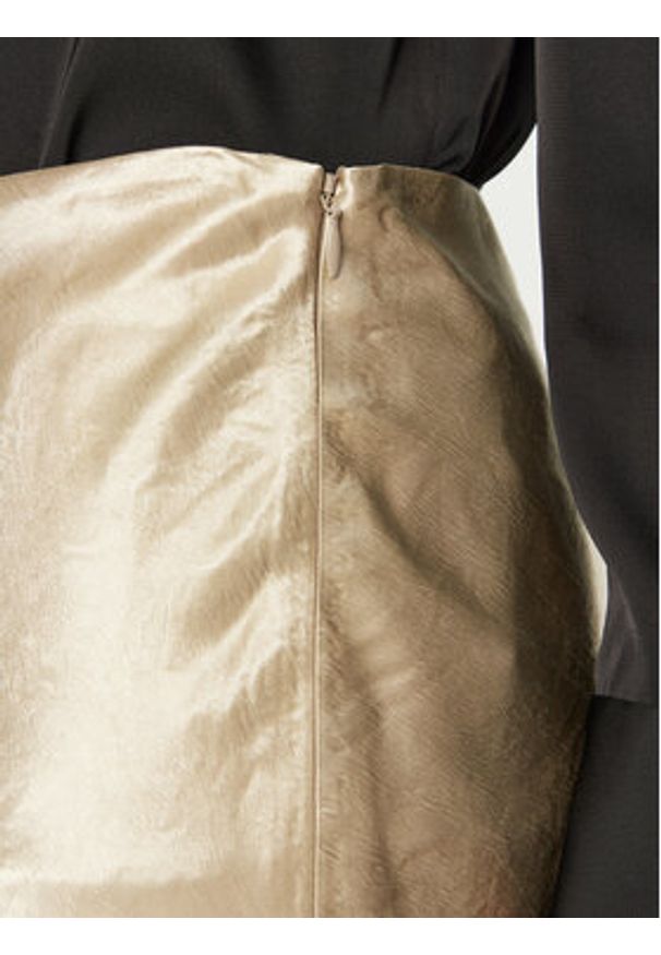 BOSS - Boss Spódnica midi Vesatie 50524006 Beżowy Regular Fit. Kolor: beżowy. Materiał: satyna