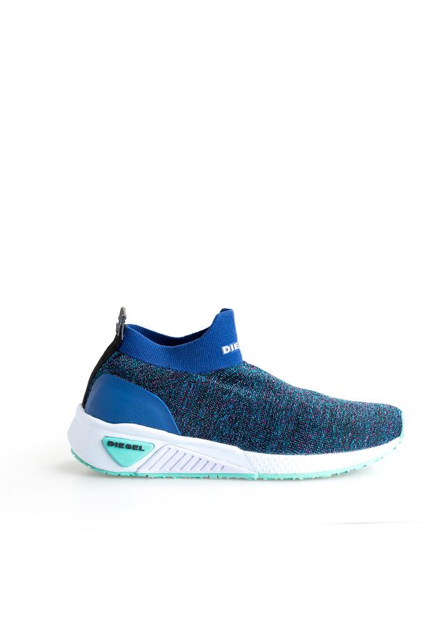Diesel Sneakersy "S-KBY" | Y01878 P2062 | S-Kby | Kobieta | Niebieski. Zapięcie: bez zapięcia. Kolor: niebieski. Materiał: tkanina. Wzór: aplikacja, nadruk