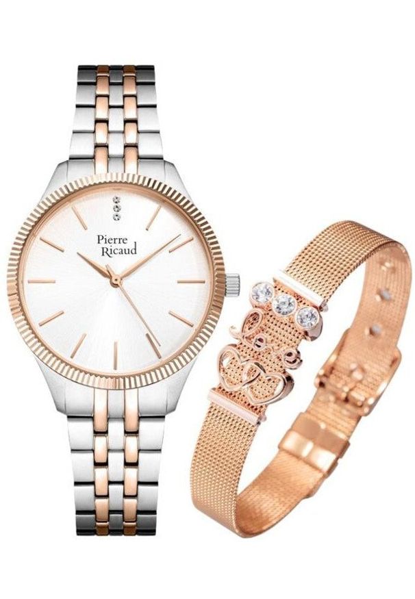 Zegarek damski Pierre Ricaud P23010.R113Q150.9 CYRKONIE srebrny. Kolor: srebrny