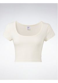 Reebok T-Shirt Reebok Classics Cropped Jersey T-Shirt HS0362 Biały. Kolor: biały. Materiał: bawełna