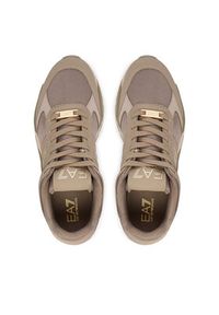 EA7 Emporio Armani Sneakersy 7X000656 AF13550 MZ697 Brązowy. Kolor: brązowy. Materiał: skóra #4