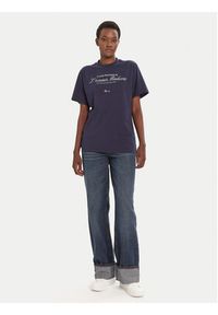 Hugo - HUGO Jeansy Gealena_2 50542144 Granatowy Wide Leg. Kolor: niebieski #4