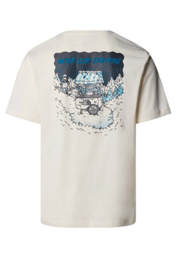 The North Face T-Shirt Powder Days NF0A8E4D Écru Relaxed Fit. Materiał: bawełna