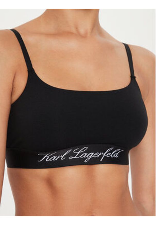 Karl Lagerfeld - KARL LAGERFELD Biustonosz top 240W2129 Czarny. Kolor: czarny. Materiał: bawełna