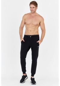 Philipp Plein - PHILIPP PLEIN Czarne spodnie dresowe męskie hexagon. Kolor: czarny. Materiał: dresówka. Sport: bieganie #3