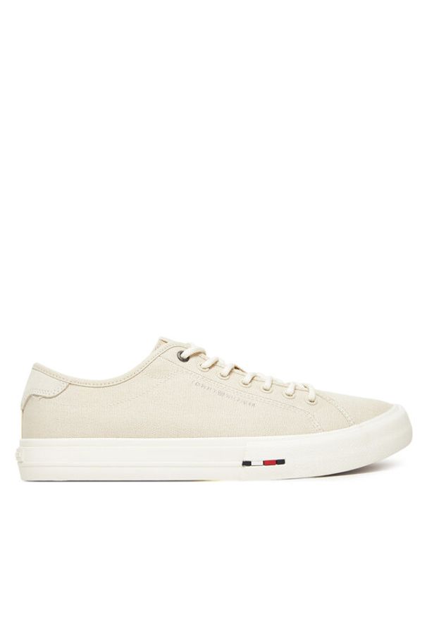 TOMMY HILFIGER - Tommy Hilfiger Tenisówki Hi Vulc Street Canvas FM0FM05515 Beżowy. Kolor: beżowy. Materiał: materiał. Styl: street