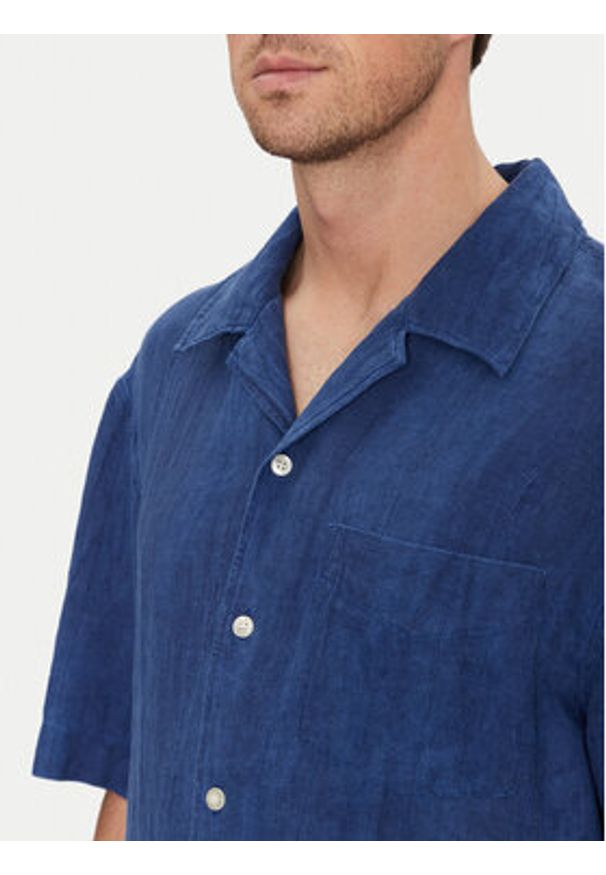 GANT - Gant Koszula 3250062 Niebieski Relaxed Fit. Kolor: niebieski. Materiał: bawełna