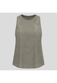 Koszulka damska bez rękawów Odlo ZEROWEIGHT ENGINEERED CHILL-TEC Tank crew neck. Kolor: zielony. Długość rękawa: bez rękawów. Sport: bieganie