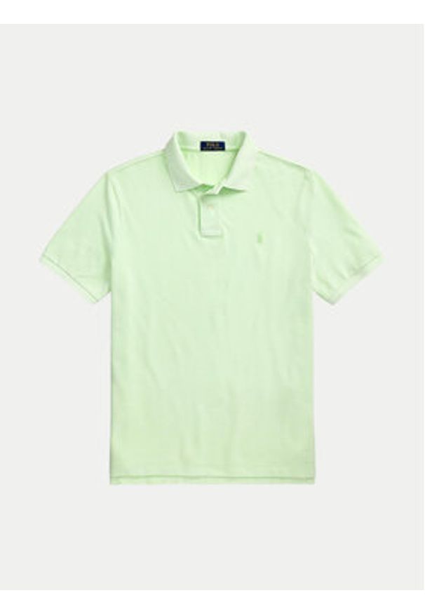 Polo Ralph Lauren Polo 710969626001 Zielony Custom Slim Fit. Typ kołnierza: polo. Kolor: zielony. Materiał: bawełna