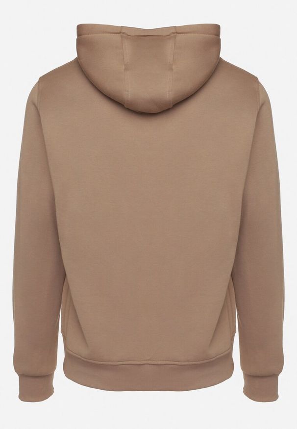 Born2be - Ciemnobeżowa Bluza Evoire. Okazja: na co dzień. Typ kołnierza: kaptur. Kolor: beżowy. Materiał: jeans. Styl: casual, klasyczny