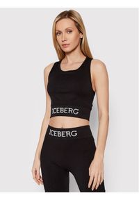 Iceberg Top 22EI2P0TA136303 Czarny Slim Fit. Kolor: czarny. Materiał: syntetyk #1