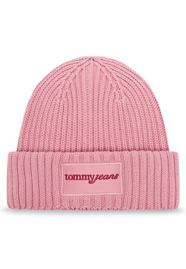 Tommy Jeans Czapka Script AW0AW17909 Różowy. Kolor: różowy. Materiał: bawełna