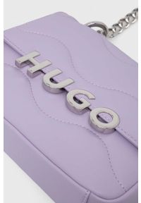 Hugo - HUGO torebka kolor fioletowy. Kolor: fioletowy. Materiał: pikowane. Rodzaj torebki: na ramię #2