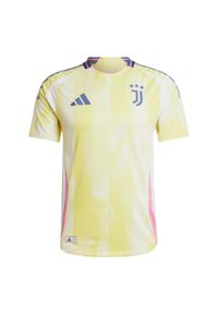 Adidas - Koszulka Juventus 24/25 Away Authentic. Kolor: żółty. Materiał: materiał