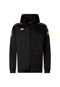 Kurtka z dresu Kappa Grevolo. Kolor: czarny. Materiał: dresówka. Sport: fitness, piłka nożna #1