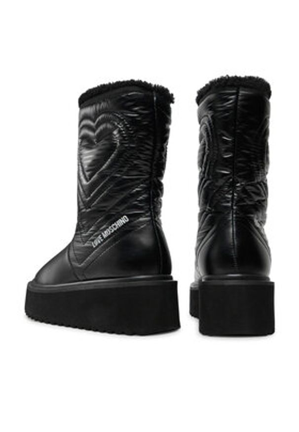 Love Moschino - LOVE MOSCHINO Śniegowce JA24286L0LIN600A Czarny. Kolor: czarny. Materiał: materiał