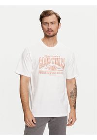 Jack & Jones - Jack&Jones T-Shirt Jprbluhippy 12255860 Biały Regular Fit. Kolor: biały. Materiał: bawełna