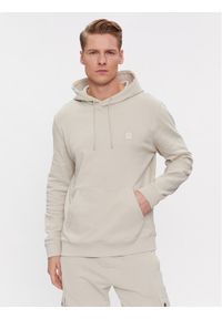 BOSS - Boss Bluza Wetalk 50509314 Beżowy Regular Fit. Kolor: beżowy. Materiał: bawełna #1