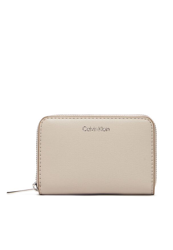 Duży Portfel Damski Calvin Klein. Kolor: beżowy