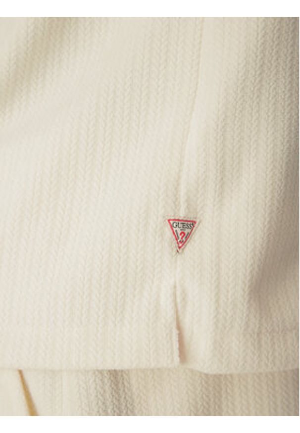 Guess Koszula M5GP21 KCRY0 Écru Regular Fit. Materiał: syntetyk