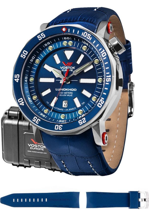 Zegarek Vostok Europe Zegarek męski NH35A-620A634 niebieski. Kolor: niebieski