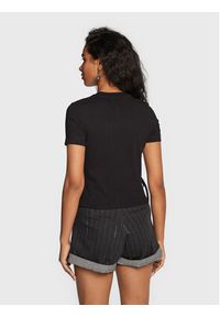 Guess T-Shirt Clarissa W3RI22 J1314 Czarny Regular Fit. Kolor: czarny. Materiał: bawełna