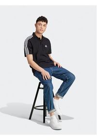 Adidas - adidas Polo Essentials Piqué Embroidered Small Logo 3-Stripes Polo Shirt IC9310 Czarny Regular Fit. Typ kołnierza: polo. Kolor: czarny. Materiał: bawełna #6