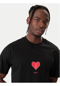 Hugo - HUGO T-Shirt Dalentin 50553429 Czarny Relaxed Fit. Kolor: czarny. Materiał: bawełna #3