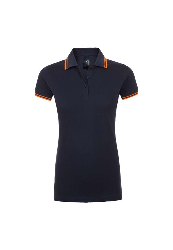 SOL'S - Damska Koszulka Polo Pasadena. Typ kołnierza: polo. Kolor: żółty, niebieski, wielokolorowy, pomarańczowy