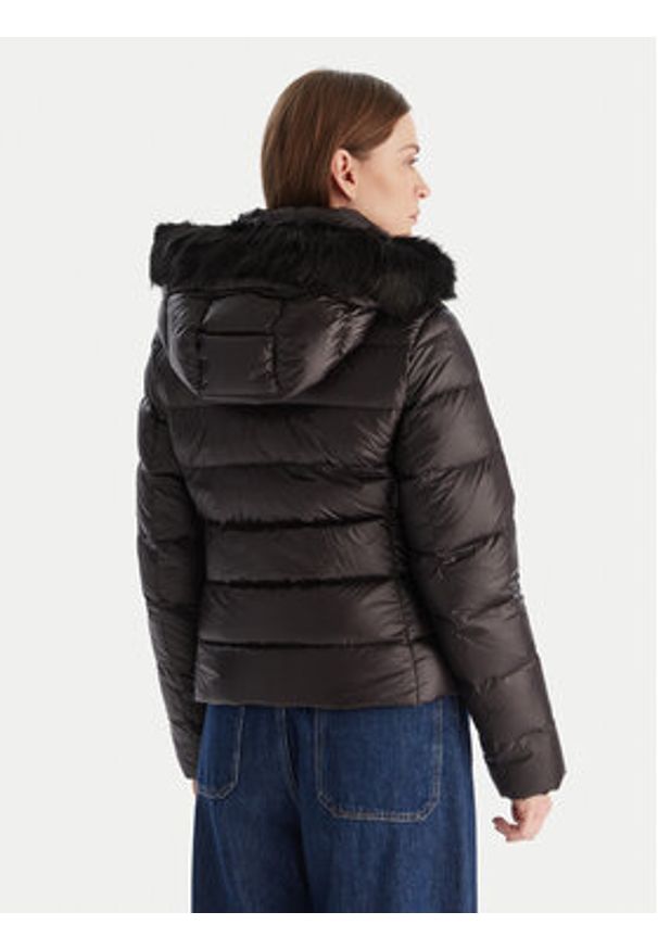 TOMMY HILFIGER - Tommy Hilfiger Kurtka puchowa WW0WW47354 Czarny Slim Fit. Kolor: czarny. Materiał: syntetyk