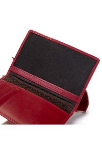 Wittchen - Damski portfel z RFID skórzany z metalowym logo średni. Kolor: czerwony. Materiał: skóra. Wzór: napisy #7