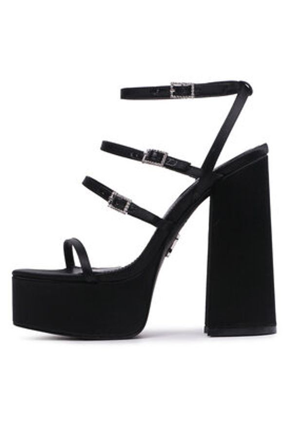 Steve Madden Sandały Elavator SM11002313-486 Czarny. Kolor: czarny. Materiał: materiał