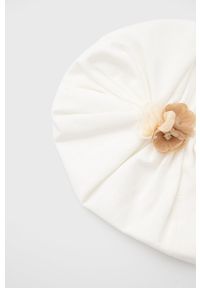 Jamiks czapka dziecięca Tegan kolor beżowy z cienkiej dzianiny. Kolor: biały. Materiał: dzianina #3