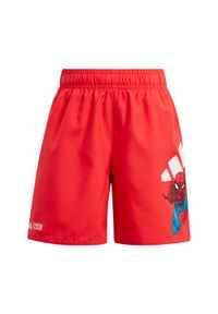 Szorty Adidas X Marvel Spider-Man Swim 5 Inch. Kolor: czerwony. Materiał: materiał. Wzór: motyw z bajki
