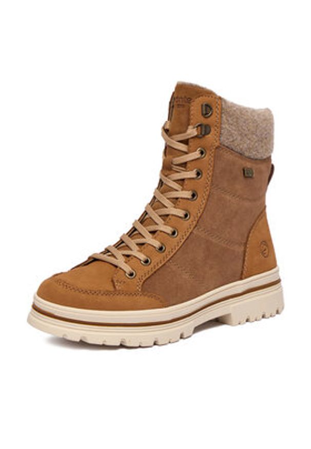 Remonte Trzewiki CEO-D2U70-20 Brązowy. Kolor: brązowy. Materiał: nubuk, skóra