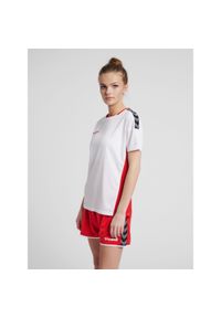 Hummel KOSZULKA DAMSKA T-shirt hmlAUTHENTIC POLY JERSEY WOMAN. Kolor: czerwony, biały, wielokolorowy. Materiał: jersey. Sport: taniec, joga i pilates