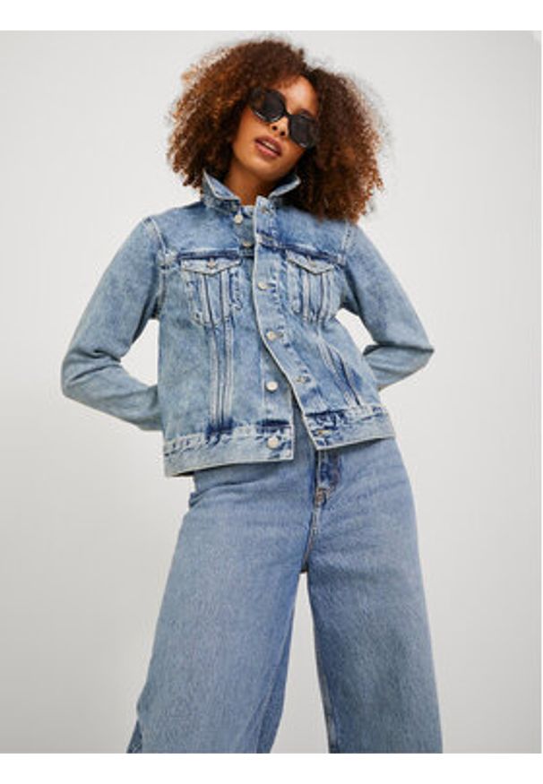 JJXX Kurtka jeansowa 12206762 Niebieski Regular Fit. Kolor: niebieski. Materiał: jeans, bawełna