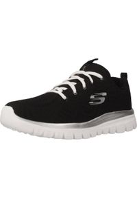 skechers - Buty do chodzenia damskie Skechers Gracefulget Connect. Kolor: czarny. Materiał: tkanina. Sport: turystyka piesza