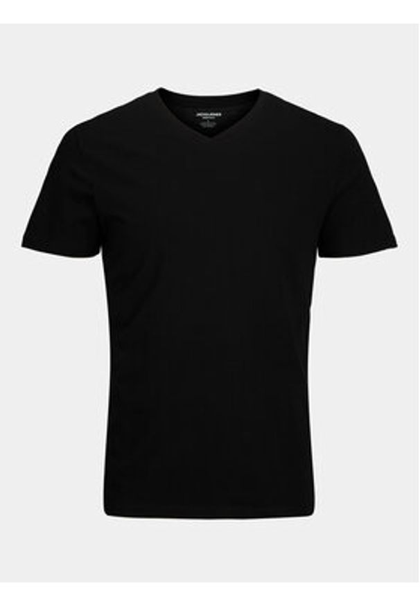 Jack & Jones T-Shirt Basic 12156102 Czarny Standard Fit. Kolor: czarny. Materiał: bawełna
